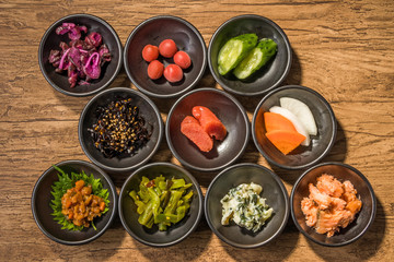 ご飯のおかずセット　 Many side dish Japan of the rice
