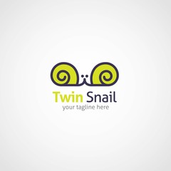 Snail Logo Design Template. Vector Illustration