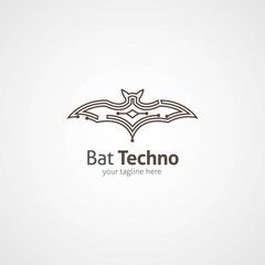 Bat Logo Design Template. Vector Illustration