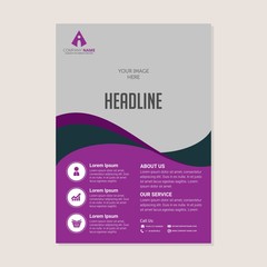 Modern Creative and Clean Business Flyer Design Print Templates. Flat Style Vector Illustration