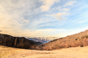 cloudy sky on italian mountains