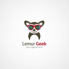 Lemur Logo Design Template. Vector Illustration