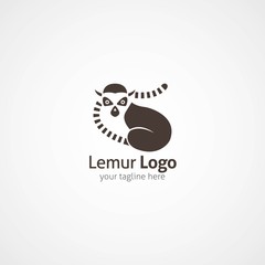 Lemur Logo Design Template. Vector Illustration