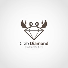 Crab Logo Design Template. Vector Illustration