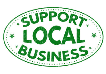 Support local business sign or stamp