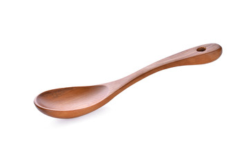 wooden spoon isolated on white background
