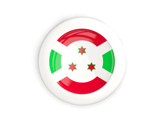 Flag of burundi, glossy round button