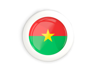 Flag of burkina faso, glossy round button