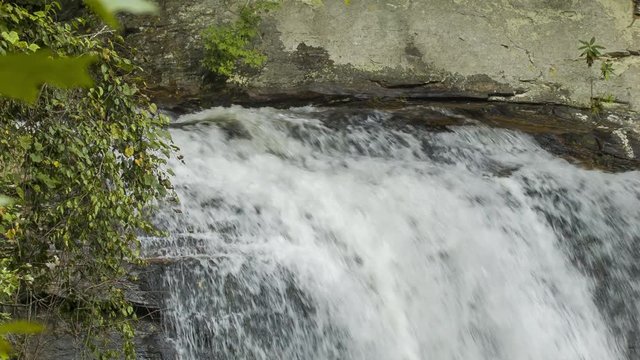 The Top of Looking Glass Falls on Highway 276 in the Dupont State Forest of the Blue Ridge Mountain in Western North Carolina
