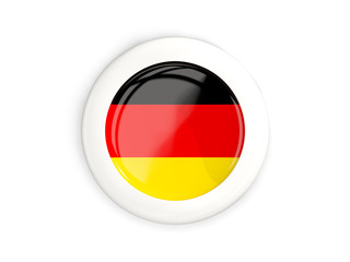 Flag of germany, glossy round button