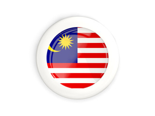 Flag of malaysia, glossy round button