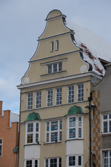 Kamienice na Starym Mieście w Olsztynie, Warmia, Polska. 