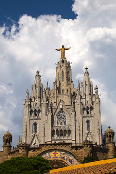 Sagrat Cor auf dem Tibidabo Berg in Barcelona