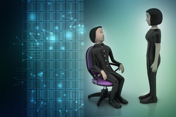 3d people in discussion