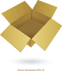 Cardboard Box Vector Illustration, EPS 10.