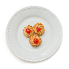 Pasta Reale, sicilian pastries with almond paste and cherry