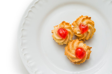 Pasta Reale, sicilian pastries with almond paste and cherry