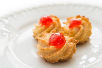 Pasta Reale, sicilian pastries with almond paste and cherry