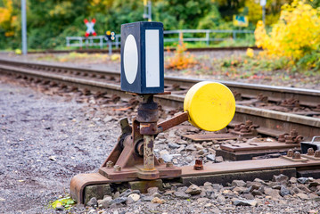 Alte Weiche Gleise Herbst Deutschland
