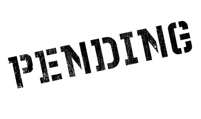 Pending stamp. Grunge design with dust scratches. Effects can be easily removed for a clean, crisp look. Color is easily changed.