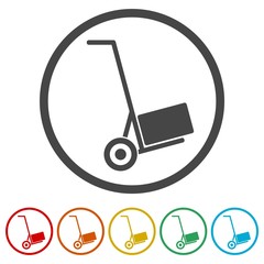 Handcart icon, vector icon 