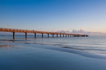 Fototapeta premium Evening on the Pier in Binz, Germany