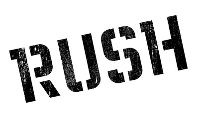 Rush stamp. Grunge design with dust scratches. Effects can be easily removed for a clean, crisp look. Color is easily changed.