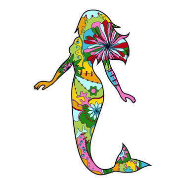 Mermaid colorful for children