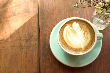 A cup of coffee with latte art
