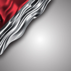 seychellois waving silky flag isolated on gray background, can be used in many topic like national day, seychellois independence day and any national and international  events