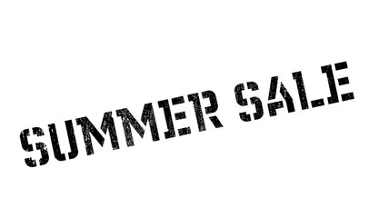 Summer sale stamp. Grunge design with dust scratches. Effects can be easily removed for a clean, crisp look. Color is easily changed.