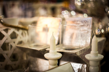 Fototapeta na wymiar porcelain candle holder with