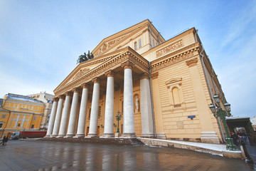 Fototapeta premium The Bolshoi theatre in winter time