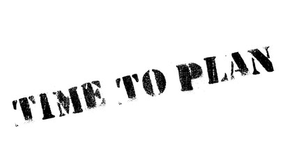 Time to plan stamp. Grunge design with dust scratches. Effects can be easily removed for a clean, crisp look. Color is easily changed.