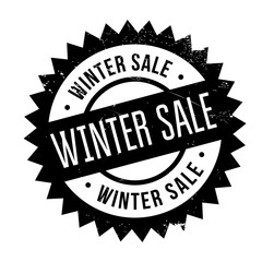 Winter sale stamp. Grunge design with dust scratches. Effects can be easily removed for a clean, crisp look. Color is easily changed.