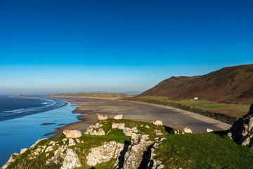 Llangenith Beach Bathed In Winter Sunshine