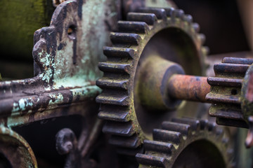 old mechanical parts