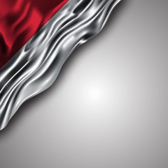 seychellois waving silky flag isolated on gray background, can be used in many topic like national day, seychellois independence day and any national and international  events