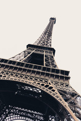 Eiffel tower in Paris, France - diagonal