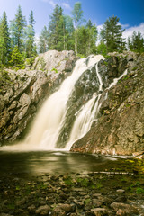 A beautiful waterfall in Finland