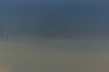 Fog at the Dubai Drydocks 