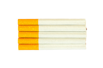 Cigarettes Close-up of Tobacco Cigarettes Background or texture