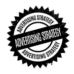 Obraz premium Advertising Strategy stamp. Grunge design with dust scratches. Effects can be easily removed for a clean, crisp look. Color is easily changed.
