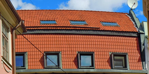Red roof and dormers