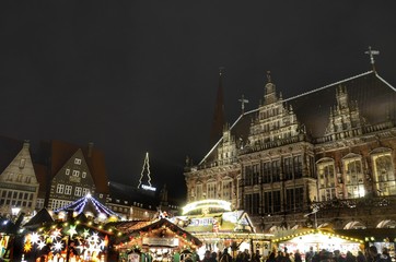 Bremen con iluminacion navideña