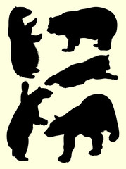 Bears animal silhouette. Good use for symbol, logo, web icon, sign, or any design you want.