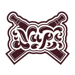 Vape Shop Logotype With Vapor Cloud On White Background. Badge For Electronic Cigarettes Store Advertising Or Window Signage. Monochrome Vector Illustration