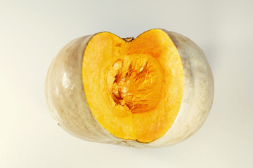 cut ripe pumpkin