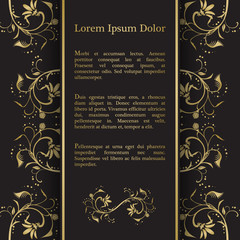 Invitation card with floral decor