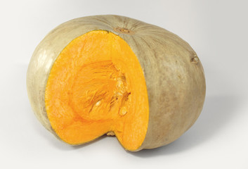 cut ripe pumpkin